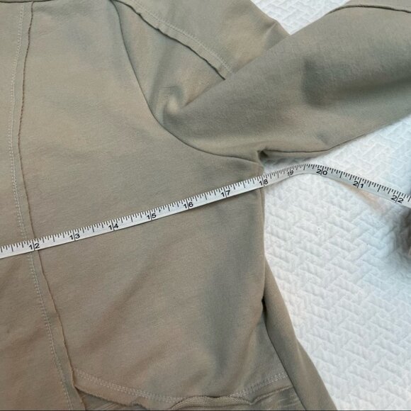 NEON Buddah Coconut Button Front Beige Cotton Jersey Jacket Size XS - Picture 10 of 12